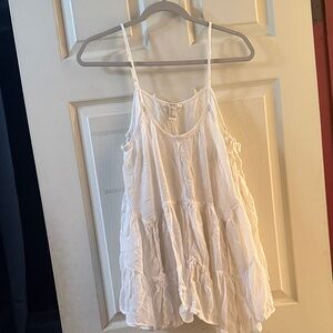 Forever 21 White Tiered Camisole